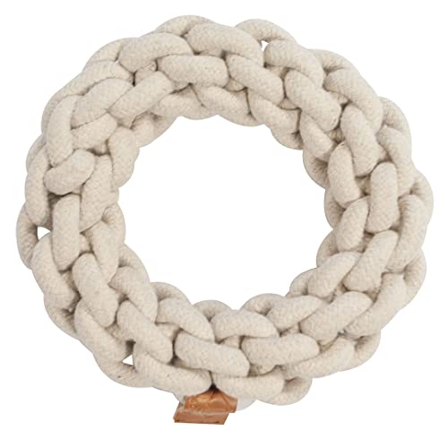 D&D Home, Hundespielzeug Ben Geflochtener Ring, 19 cm, Beige, natürliche und strapazierfähige Materialien, schöne Verarbeitung aus Leder, modische Farbe und Form, hält das Zahnen und das Zahnfleisch gesund D&D Home, Hundespielzeug Ben Geflochtener Ring, 19 cm, Beige, natürliche und strapazierfähige Materialien, schöne Verarbeitung aus Leder, modische Farbe und Form, hält das Zahnen und das Zahnfleisch gesund von D&D Home