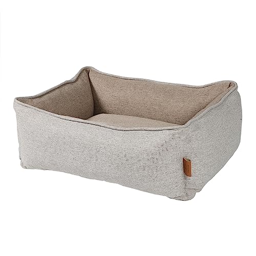 D&D Home, Hundebett Bob S – 58 x 48 x 19 cm, beige, reich gepolsterte Seitenkissen, waschbar mit Rutschfester Unterseite, Wendekissen, gewebt Innen- und Außenkissen D&D Home, Hundebett Bob S – 58 x 48 x 19 cm, beige, reich gepolsterte Seitenkissen, waschbar mit Rutschfester Unterseite, Wendekissen, gewebt Innen- und Außenkissen von D&D Home