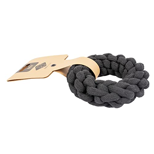 D&D Home, Hundespielzeug Ben geflochtener Ring, 19 cm, Schwarz, natürliche und strapazierfähige Materialien, schöne Verarbeitung aus Leder, modische Farbe und Form, hält das Zahnen und das Zahnfleisch D&D Home, Hundespielzeug Ben geflochtener Ring, 19 cm, Schwarz, natürliche und strapazierfähige Materialien, schöne Verarbeitung aus Leder, modische Farbe und Form, hält das Zahnen und das Zahnfleisch von D&D Home