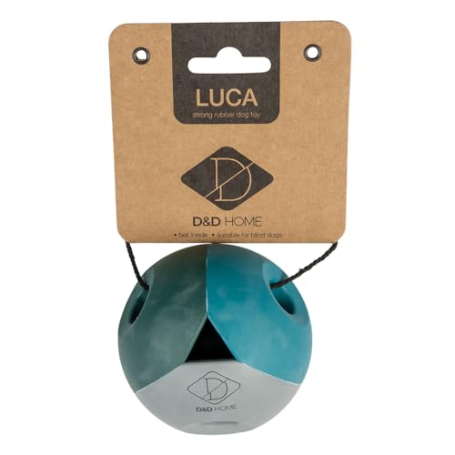 D&D Home, Luca Rosewood Hundespielzeug, 8 x 8 x 8 cm, Blau, magischer Ball, der die Sinne weckt, Robustes Spielzeug aus Gummi, mit Glöckchen, ideal für Blinde oder sehbehinderte Hunde D&D Home, Luca Rosewood Hundespielzeug, 8 x 8 x 8 cm, Blau, magischer Ball, der die Sinne weckt, Robustes Spielzeug aus Gummi, mit Glöckchen, ideal für Blinde oder sehbehinderte Hunde von D&D Home