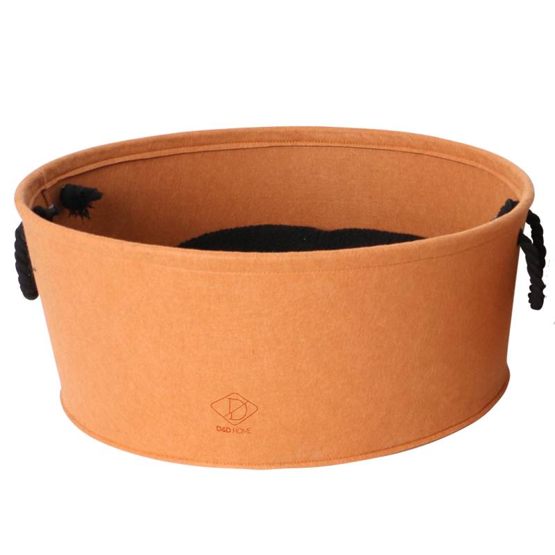 D&D Katzenkorb aus Filz - orange - 50x50x22cm D&D Katzenkorb aus Filz - orange - 50x50x22cm von D&D Home