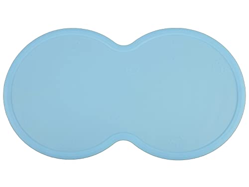 8-Shaped Silicone Dog Cat Bowl Mat Non-Stick Food Pad Water Cushion Waterproof,19"X10.5" (Baby Blue) von D&M