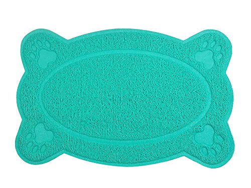 DM Katzentoilette-Matte, Schmutzfangmatte, 40 x 26 cm, 1 Stück, Türkis von D&M