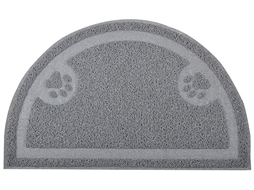 DM Katzentoilettenmatte, Fußmatte, Katzenklo Teppich, halbrund, 60 x 36 cm, Grau DM Katzentoilettenmatte, Fußmatte, Katzenklo Teppich, halbrund, 60 x 36 cm, Grau von D&M