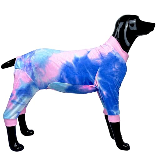 D.E.E Hunde-Pyjama, Einteiler für große Hunde, mit 4 Beinen, Größe L, Rosa von D.E.E