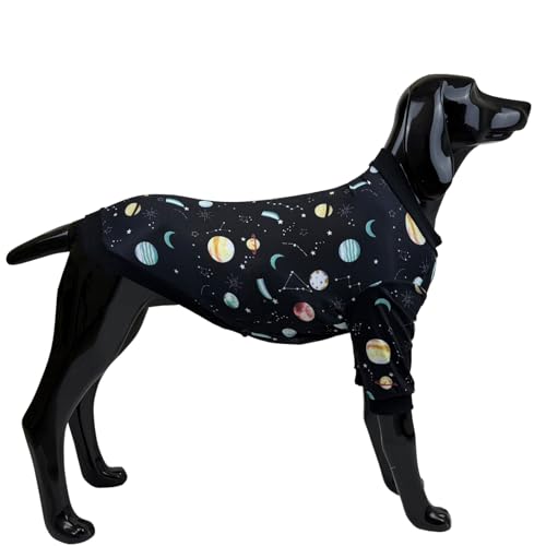D.E.E Hundeshirt für große Hunde, Sommer, Baumwolle, leichtes Tanktop, für Damen, groß (GalaxyBlack, 4XL) von D.E.E
