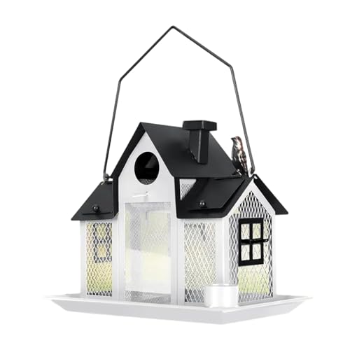 DABAIXIONG Großkapazität Outdoor Vogelhäuschen Mit Doppelter Suet Käfig Solar Power Wild Bird Feeder Zur Gewinnung Verschiedener Vögel Dekorativ von DABAIXIONG