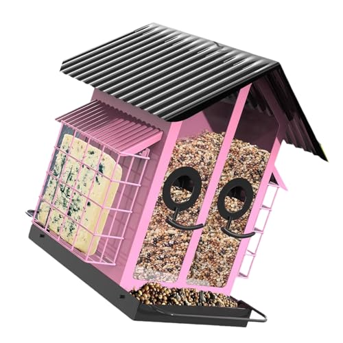 DABAIXIONG Vogelhäuschen Für Außenhänge Garten Oder Hof Mit Hochleistungsmetall Fütterungsstation Große Kapazität Großkapazität Vogelhäuschen von DABAIXIONG