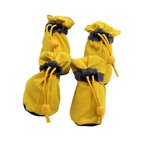 Verstellbare Hundestiefel Mit Dicken Griffdose Schutzpfotenabdeckungen Für Winter Freien (2 Paar) Antislip Haustierschuhe Freien von DABAIXIONG