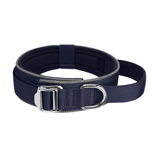 DABAIXIONG Weiche Gepolsterte Reflektierende Hundehalsband Für Nachtspaziergänge Nylon Mit Metallschnalle Nacht Sicherheit Reflexionsthärchen von DABAIXIONG