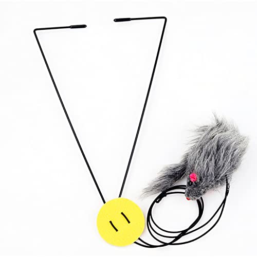 3pcs Interactive Cat Feather Toys, Cat Toy Self-Excited Hanging Door Retractable Cat Scratch Rope, Mouse Cat Stick Pet Cat Supplies, Funny Cat Teasing Toys für Cats Chase Practice von DABENXIANG
