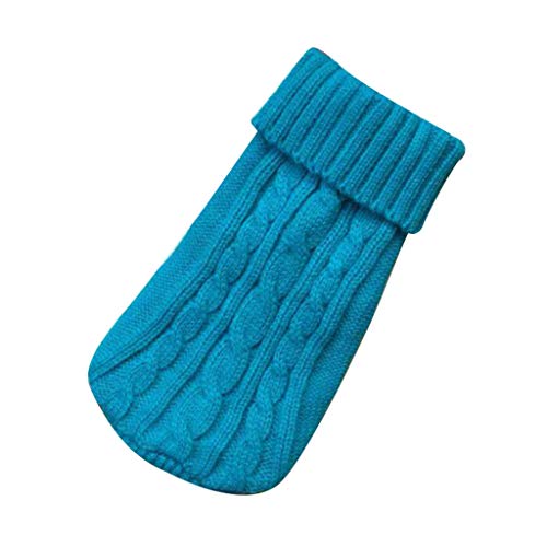 DACONGMING Hundepullover, Warmer Haustierpullover, Katzenpullover Hund Sweatshirt Kleidung Mantel Bekleidung für kleine Hunde & Kätzchen (Blue, M) von DACONGMING