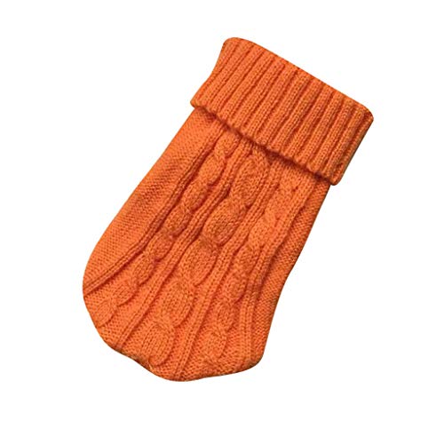 DACONGMING Hundepullover, Warmer Haustierpullover, Katzenpullover Hund Sweatshirt Kleidung Mantel Bekleidung für kleine Hunde & Kätzchen (Orange, S) von DACONGMING