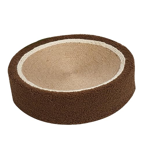 DADEA Runde Katzenkratzschale, Bequemes Sisal-Katzenkratzbrett, Katzenkratzer für Hauskatzen, Doppelfunktions-Katzenkratzer, Multifunktionaler Katzenkratzer für Vergnügungsruhe DADEA Runde Katzenkratzschale, Bequemes Sisal-Katzenkratzbrett, Katzenkratzer für Hauskatzen, Doppelfunktions-Katzenkratzer, Multifunktionaler Katzenkratzer für Vergnügungsruhe von DADEA