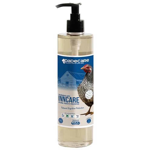 DADECARE Preventivo Interne Parasitos Natural 500 ml - Hühner, Geflügel und Exotische - Vorbeugung und Behandlung von Verdauungsproblemen, natürliche Formel, Knoblauch- und Oregano-Extrakt - Inncare von DADECARE