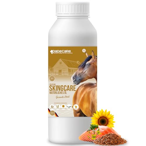 Skingcare – Dermatologisches Ergänzungsmittel für Pferde | Omega 3 6 9 mit Leinsamen, Kameline, Sonnenblume und Lachs | Nährende Unterstützung für trockene Haut und Fell von DADECARE