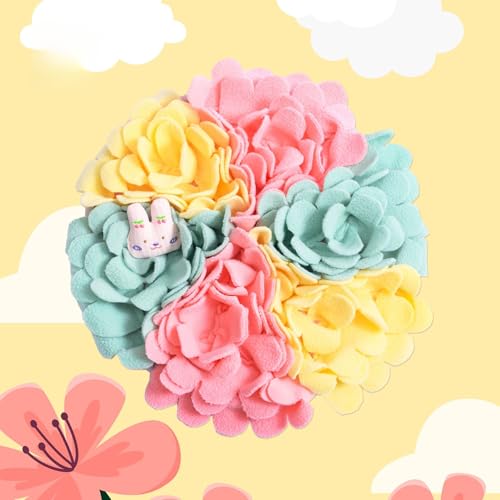 Bunte Schnüffelmatte für Hunde, Kaninchen, Hamster, langsame Fütterung, Nasen-Arbeitsmatte, Haustieranreicherung, Schnüffelpad für Langeweile und Verdauung (V1) von DAFORERAL