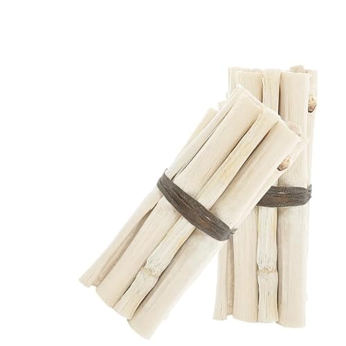DAFORERAL Apfelholz-Kaustäbchen für Kleintiere, interaktives Nagespielzeug für Hamster, Kaninchen, Chinchillas, Meerschweinchen, Zähneknirschen (süßer Bambus, 200 g) von DAFORERAL