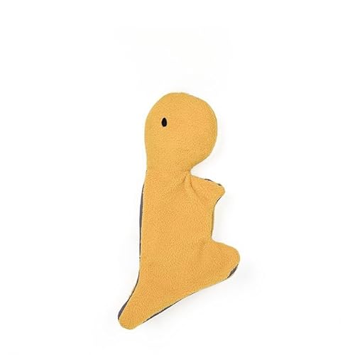 DAFORERAL Buntes Dinosaurier-Hundespielzeug, Plüsch-Kauspielzeug für Welpen mit Knisterpapier und Quietscher, langlebiger Beißbegleiter für kleine Hunde (Tyrannosaurus rex) von DAFORERAL