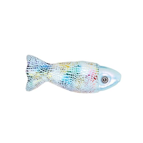 DAFORERAL Buntes Plüsch-Fisch-Katzenspielzeug mit Glocke und Knisterpapier, mit Katzenminze angereichert, weiche gefüllte Baumwollfüllung, interaktives Klangspielzeug für Katzen, 21 x 6 cm, mehrere DAFORERAL Buntes Plüsch-Fisch-Katzenspielzeug mit Glocke und Knisterpapier, mit Katzenminze angereichert, weiche gefüllte Baumwollfüllung, interaktives Klangspielzeug für Katzen, 21 x 6 cm, mehrere von DAFORERAL
