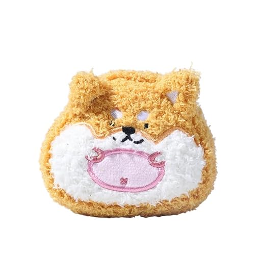 DAFORERAL Cartoon Katze Quietschspielzeug für Haustiere, Weiches Plüsch Knistergeräuschspielzeug mit Dual Sound, Kleines Bissfestes Kauspielzeug für Hunde und Katzen (Welpe) von DAFORERAL