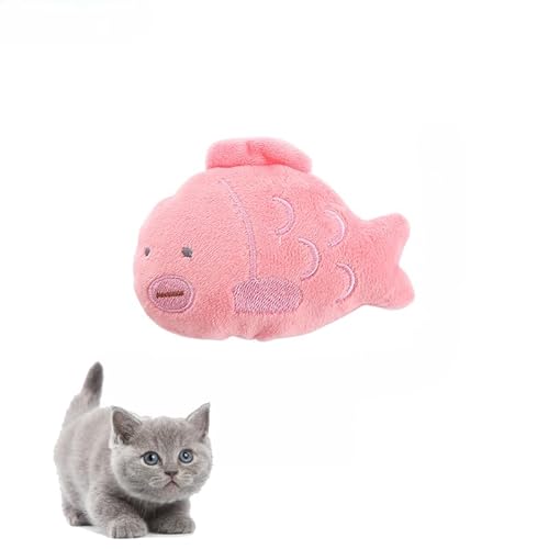 DAFORERAL Cartoon Ocean Plüsch-Katzenspielzeug mit Katzenminze und Knisterpapier, weiches Kauspielzeug für Katzen, gefüllt mit PP-Baumwolle, für Solospiel und Zahnreinigung (Clownfisch) von DAFORERAL