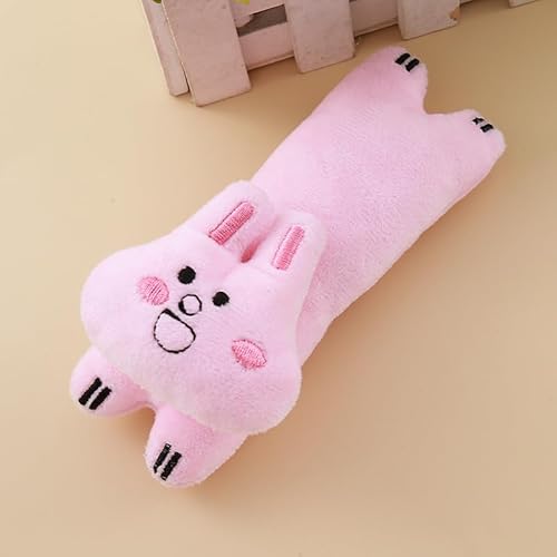 DAFORERAL Crinkle Katzenspielzeug mit Katzenminze, Plüsch, interaktives Kätzchenspielzeug für das Spielen im Innenbereich, weiche Liegehaltung, Selbstunterhaltung, Katzenbedarf (Rosa) von DAFORERAL