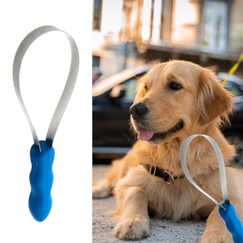 DAFORERAL Doppelseitiges Edelstahl-Enthaarungswerkzeug für Haustiere, effiziente Fellpflege für Hunde, Katzen und Haustiere mit Fell, reduziert Haarausfall und Verfilzung, bequemer Griff, kompakte DAFORERAL Doppelseitiges Edelstahl-Enthaarungswerkzeug für Haustiere, effiziente Fellpflege für Hunde, Katzen und Haustiere mit Fell, reduziert Haarausfall und Verfilzung, bequemer Griff, kompakte von DAFORERAL
