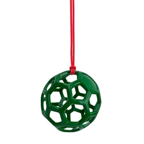 DAFORERAL Farm Stall Hanging Feeder Toy Ball for Horses Goats Sheep - Durable TPR Feeding Ball, Hay Feeder for Animal Enrichment, Stretch Resistant Design (Green) von DAFORERAL