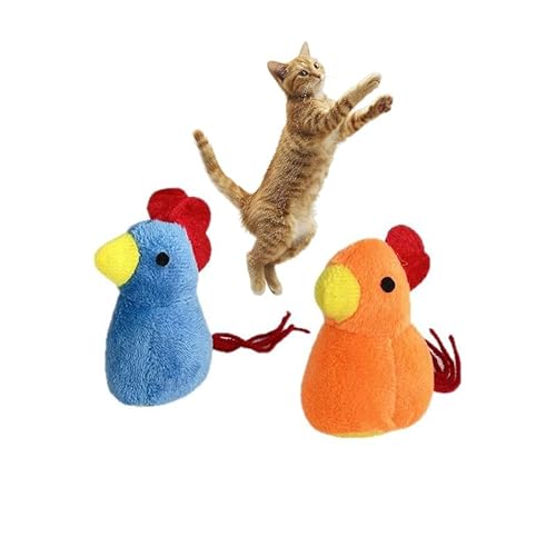 DAFORERAL Haustier-Plüschtier-Set für Katzen, niedliches Mini-Küken mit Katzenminze, Blau und Orange, 2 Stück, perfekt für Kätzchen DAFORERAL Haustier-Plüschtier-Set für Katzen, niedliches Mini-Küken mit Katzenminze, Blau und Orange, 2 Stück, perfekt für Kätzchen von DAFORERAL
