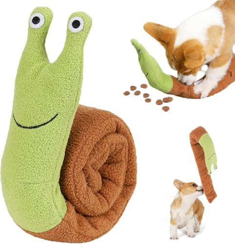 DAFORERAL Hund Quietschspielzeug, Hund Schnüffelspielzeug mit 3 Geräuschmachern, Niedliche Schneckenform Hund Puzzle Spielzeug, IQ Training Leckerli Spender für Hunde Stress abzubauen DAFORERAL Hund Quietschspielzeug, Hund Schnüffelspielzeug mit 3 Geräuschmachern, Niedliche Schneckenform Hund Puzzle Spielzeug, IQ Training Leckerli Spender für Hunde Stress abzubauen von DAFORERAL