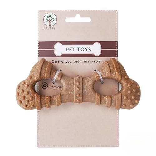 DAFORERAL Hunde-Kauknochenspielzeug für kleine mittelgroße Hunde, langlebiger Holz-Kunststoff-Zahnstab, Zahnreinigung und Langeweile Linderung Welpenkauspielzeug (Brille) von DAFORERAL