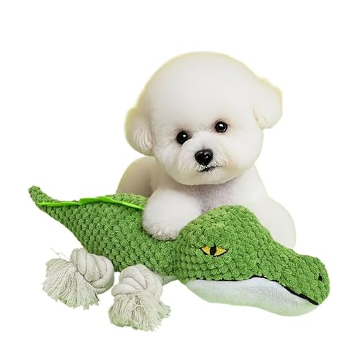 DAFORERAL Hunde-Krokodil, quietschendes Kauen mit Seil für kleine und mittelgroße Hunde, Maissamt, langlebig, zum Zahnen von Welpen und zum Spielen im Innenbereich DAFORERAL Hunde-Krokodil, quietschendes Kauen mit Seil für kleine und mittelgroße Hunde, Maissamt, langlebig, zum Zahnen von Welpen und zum Spielen im Innenbereich von DAFORERAL
