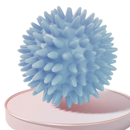 DAFORERAL Hundespielzeug mit Hohlstacheln, TPR-Ball mit Quietscher, kauresistentes interaktives Spielzeug für Zahnreinigung und Spielen, leicht, langlebig, für kleine Hunde (Blau, 5,5 cm) von DAFORERAL