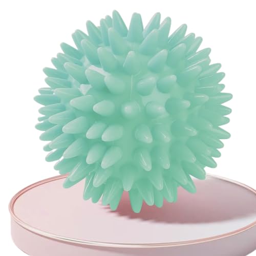 DAFORERAL Hundespielzeug mit Hohlstacheln, TPR-Ball mit Quietscher, kauresistentes interaktives Spielzeug für Zahnreinigung und Spielen, leicht, langlebig, für kleine Hunde (Grün, 5,5 cm) von DAFORERAL