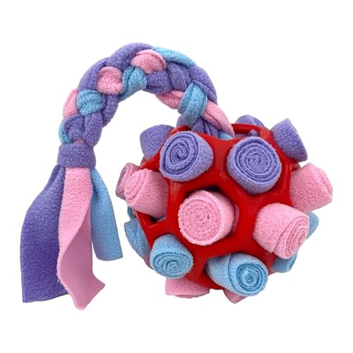 DAFORERAL Interaktiver Schnüffelball für Hunde | Bissfestes Puzzle-Spielzeug für kleine & mittelgroße Hunde | Anreicherungsspiel für Hunde | Rutschfester & waschbarer Leckerli-Spender (A04) von DAFORERAL