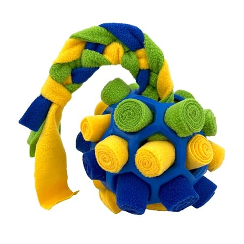 DAFORERAL Interaktiver Schnüffelball für Hunde | Bissfestes Puzzle-Spielzeug für kleine & mittelgroße Hunde | Anreicherungsspiel für Hunde | Rutschfester & waschbarer Leckerli-Spender (A07) von DAFORERAL