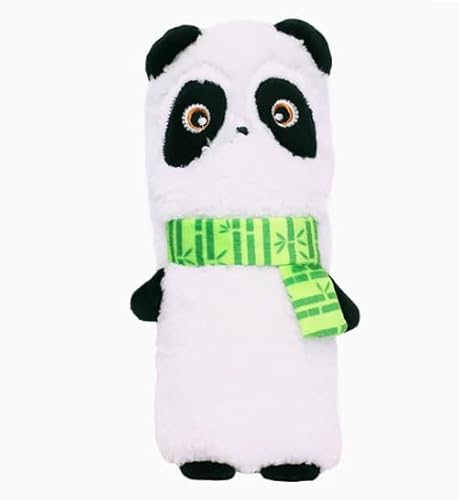 DAFORERAL Katzen-Crinkle-Spielzeug-Kissen, langer Plüsch-Kaukicker für Indoor-Katzen, lindert Langeweile und Angst, verbessert die Zahngesundheit, weicher strukturierter Stoff zum Kuscheln (Panda) von DAFORERAL