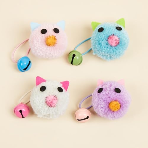 DAFORERAL Katzen-Maus-Spielzeug mit Glocke, interaktive Plüschmäuse für Katzen zum Jagen und Beißen, lustiges Selbstspiel-Kauspielzeug für Indoor-Katzen, 4 Stück DAFORERAL Katzen-Maus-Spielzeug mit Glocke, interaktive Plüschmäuse für Katzen zum Jagen und Beißen, lustiges Selbstspiel-Kauspielzeug für Indoor-Katzen, 4 Stück von DAFORERAL
