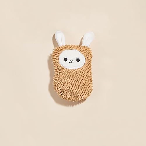 DAFORERAL Katzenminze Knisterhase Spielzeug, 7,5 x 16 cm, flaches Kaninchen-Kauspielzeug für Katzen mit Soundpapier, bissfester Spiel- und Trainingsbegleiter (Braun) von DAFORERAL