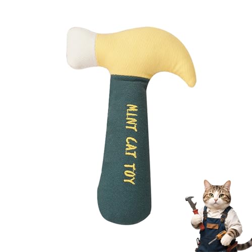 DAFORERAL Katzenminze Plüsch Werkzeug Spielzeug Set, Fun Repair Tool Design Katzenspielzeug für Selbstspiel und Zahnen, Kauresistentes Interaktives Spielzeug für Kätzchen und erwachsene Katzen (Hammer DAFORERAL Katzenminze Plüsch Werkzeug Spielzeug Set, Fun Repair Tool Design Katzenspielzeug für Selbstspiel und Zahnen, Kauresistentes Interaktives Spielzeug für Kätzchen und erwachsene Katzen (Hammer von DAFORERAL