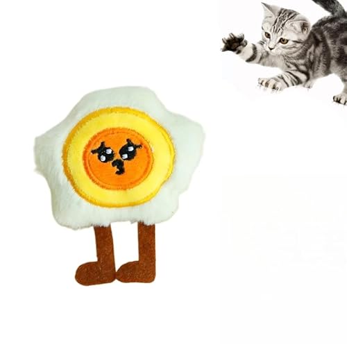 DAFORERAL Katzenminze Plüschtier für Katzen, Glocke innen, Kaufestes Selbstspielspielzeug für Indoor-Katzen, Eierkeks-Reisball-Formoptionen, niedliches interaktives Langeweile-Entlastungsspielzeug DAFORERAL Katzenminze Plüschtier für Katzen, Glocke innen, Kaufestes Selbstspielspielzeug für Indoor-Katzen, Eierkeks-Reisball-Formoptionen, niedliches interaktives Langeweile-Entlastungsspielzeug von DAFORERAL