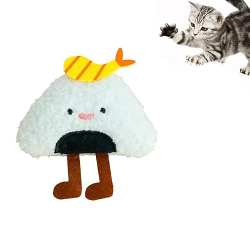 DAFORERAL Katzenminze Plüschtier für Katzen, Glocke innen, Kaufestes Selbstspielspielzeug für Indoor-Katzen, Eierkeks-Reisball-Formoptionen, niedliches interaktives Langeweile-Entlastungsspielzeug DAFORERAL Katzenminze Plüschtier für Katzen, Glocke innen, Kaufestes Selbstspielspielzeug für Indoor-Katzen, Eierkeks-Reisball-Formoptionen, niedliches interaktives Langeweile-Entlastungsspielzeug von DAFORERAL