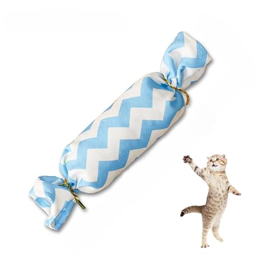 DAFORERAL Katzenminze-Süßigkeiten-Kissen-Spielzeug für Katzen, Jute-Kauspielzeug mit Glocke zum Zahnen von Kätzchen, weich und langlebig, selbstspielendes Katzenspielzeug zum Stressabbau (V3, klein) DAFORERAL Katzenminze-Süßigkeiten-Kissen-Spielzeug für Katzen, Jute-Kauspielzeug mit Glocke zum Zahnen von Kätzchen, weich und langlebig, selbstspielendes Katzenspielzeug zum Stressabbau (V3, klein) von DAFORERAL