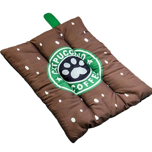 DAFORERAL Kühlende Haustiermatte für Hunde und Katzen, atmungsaktives Sommerpolster aus Eisseide mit Feuchtigkeitsbarriere, weiches waschbares Haustierbett für alle Jahreszeiten (Kaffee) von DAFORERAL