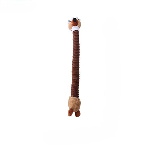 DAFORERAL Langhals-Tier-Plüsch-Hundespielzeug, 70 cm, interaktives Kauspielzeug für Selbstspiel und Zahngesundheit, weich und langlebig für mittelgroße und große Hunde (Fuchs) von DAFORERAL