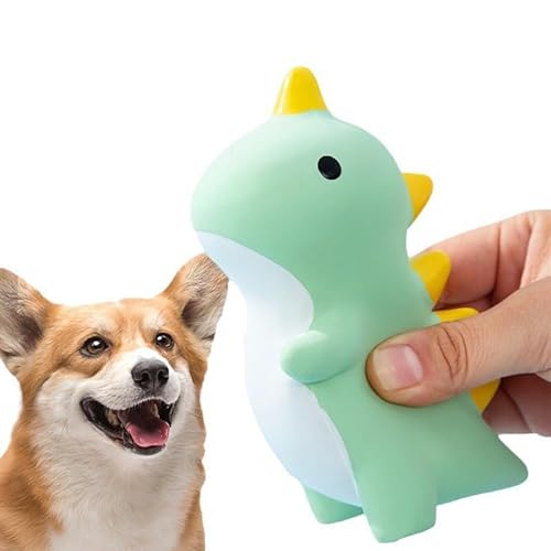 DAFORERAL Langlebiges Cartoon-Latex-Quietschspielzeug für Hunde, wasserdicht, kaufest, Haustierspielzeug für mittelgroße und große Hunde (Grün) von DAFORERAL