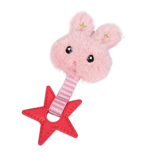 DAFORERAL Langlebiges Kauspielzeug für Hunde - TPR Gummi & Plüsch Interaktives Haustier Spielzeug - Zähes & Weiches Zahnen Spielzeug für Kleine Hunde (A08) von DAFORERAL