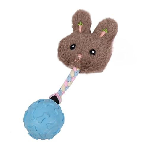DAFORERAL Langlebiges Kauspielzeug für Hunde - TPR Gummi & Plüsch Interaktives Haustierspielzeug - Robust & Weich Zahnen Spielzeug für Kleine Hunde (A18) von DAFORERAL