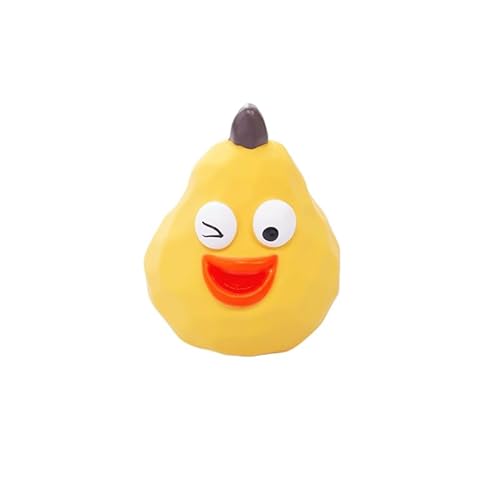 DAFORERAL Langlebiges Latex-Hundespielzeug, quietschend, interaktives und kaufestes Welpenspielzeug, lustiges Haustierspielzeug in Bananen-, Wassermelonen-, Ananas-, Kürbis- und Frühlingszwiebelformen von DAFORERAL